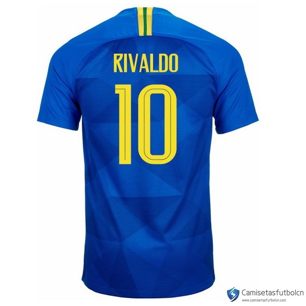 Camiseta Seleccion Brasil Segunda equipo Rivaldo 2018 Azul